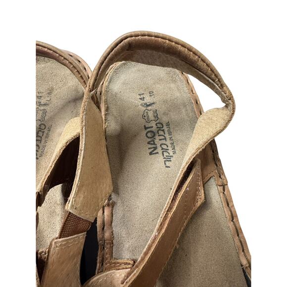 NAOT Enid Leather Sandals Adjustable Padded Straps Comfort Footbed Shoes Size 41 - Picture 6 of 10